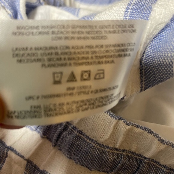 GAP LINEN BLEND STRIPED SHORTS W/ 4” INSEAM - SIZE L - NWT - Picture 6 of 9